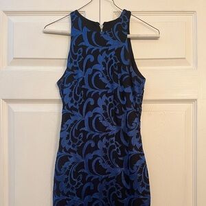 Alexi Admor blue & black sheath dress size 0